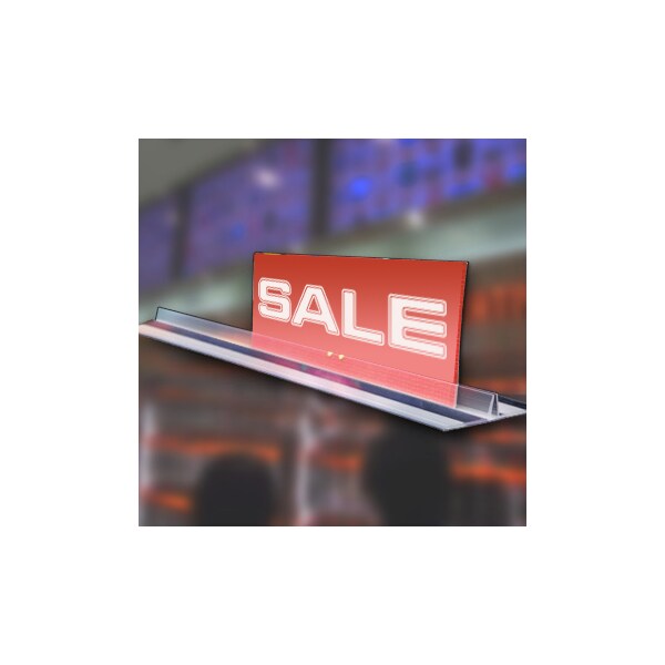 Azar Displays 72"L x 2.875"W x 0.75"H T-Strip Sign Holder, PK5 - 600072