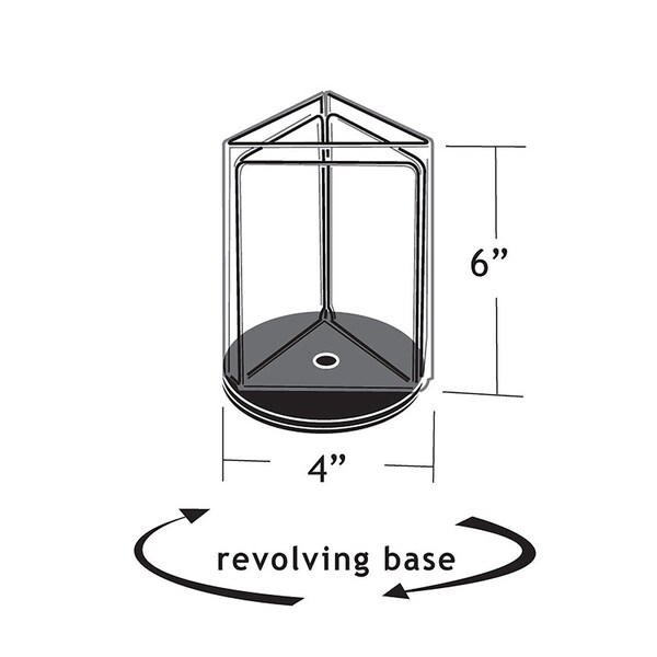 Azar Displays Three-Sided Revolving Sign and Menu Holder, 4 in. W x 6 in. H - 193726-WHT