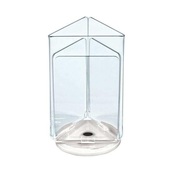 Azar Displays Three-Sided Revolving Sign and Menu Holder, 4 in. W x 6 in. H - 193726-WHT