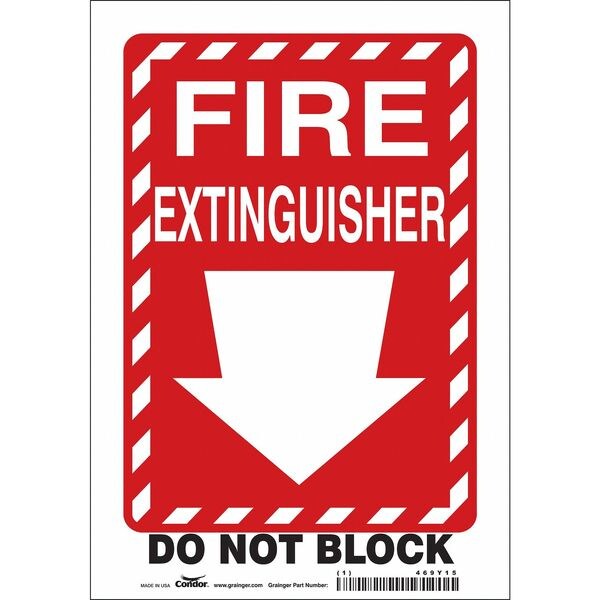 Condor Safety Sign, 7" W, 10" H, 0.004" Thickness - 469Y15
