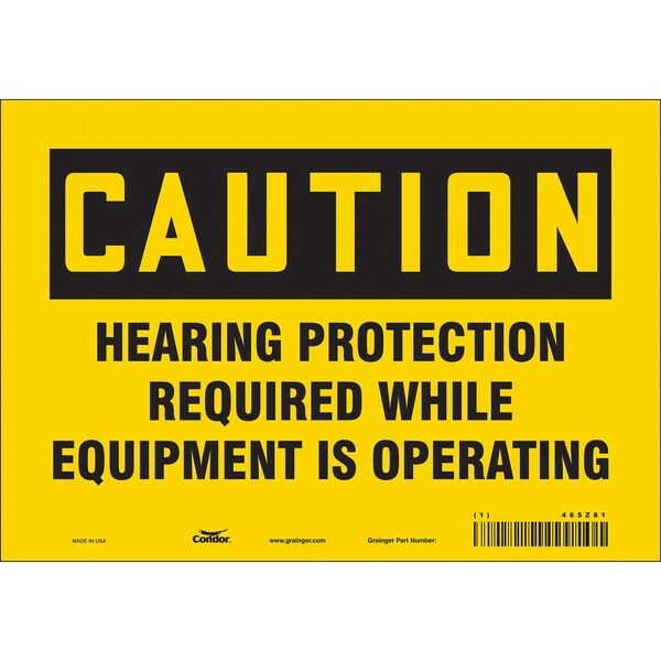 Condor Safety Sign, 7 in Height, 10 in Width, Vinyl, Vertical Rectangle, English, 465Z81 - 465Z81
