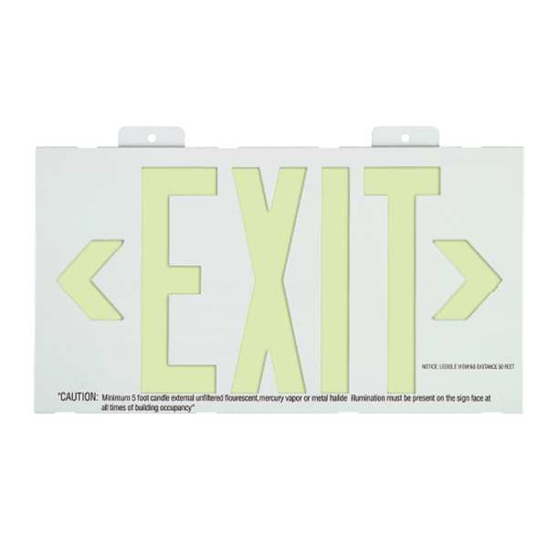 Zoro Select Exit Sign, Plastic, 13" W, 7-1/2" H, Exit, Black, Green - GRAN3412