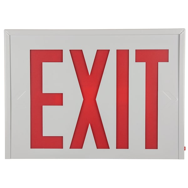 Sunlite LED Steel Exit Sign 90-Min Battery Power Back-Up 120-277V Ceiling Wall Mount NYC Compliant - 05276-SU