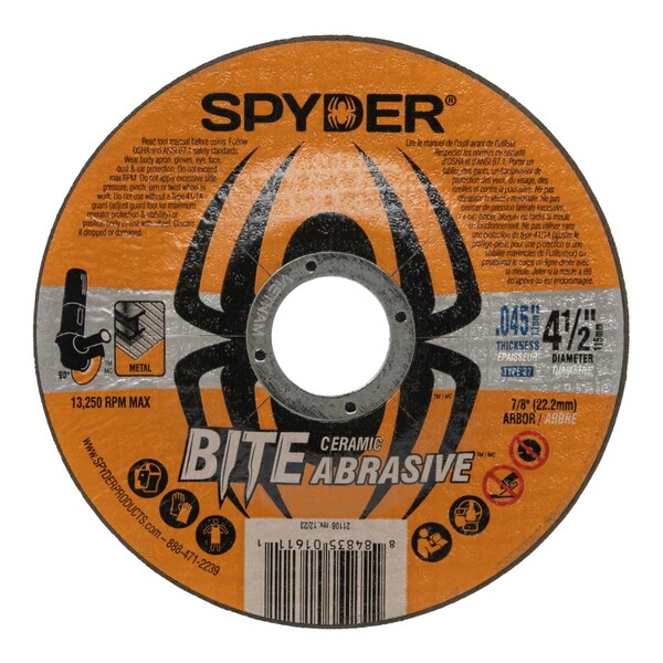 Spyder 4.5-In 7/8 X .045 T27 Cut Wheel - 21108
