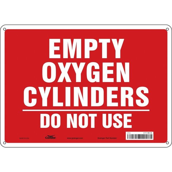 Condor Safety Sign, 10 in Height, 14 in Width, Polyethylene, Horizontal Rectangle, English, 471M88 - 471M88