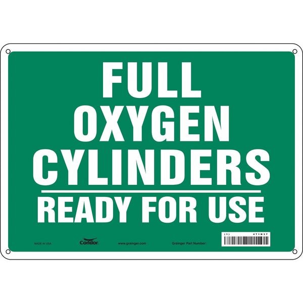 Condor Safety Sign, 10 in Height, 14 in Width, Polyethylene, Horizontal Rectangle, English, 471N37 - 471N37