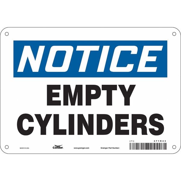 Condor Safety Sign, 7 in Height, 10 in Width, Polyethylene, Vertical Rectangle, English, 471R43 - 471R43