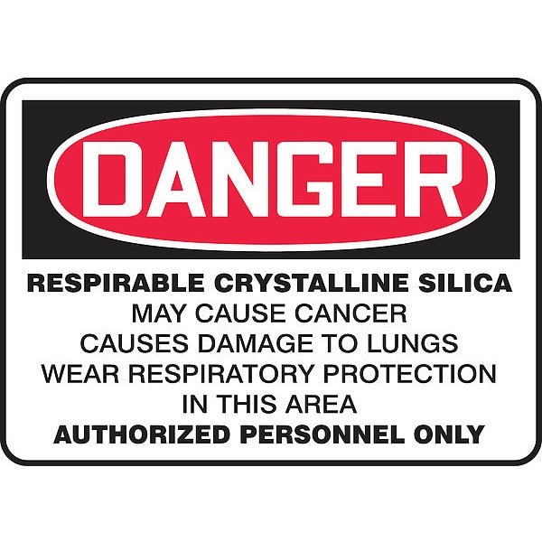 Accuform Danger Sign, 14 in Height, 20 in Width, Plastic, Horizontal Rectangle, English - MCAW046VP
