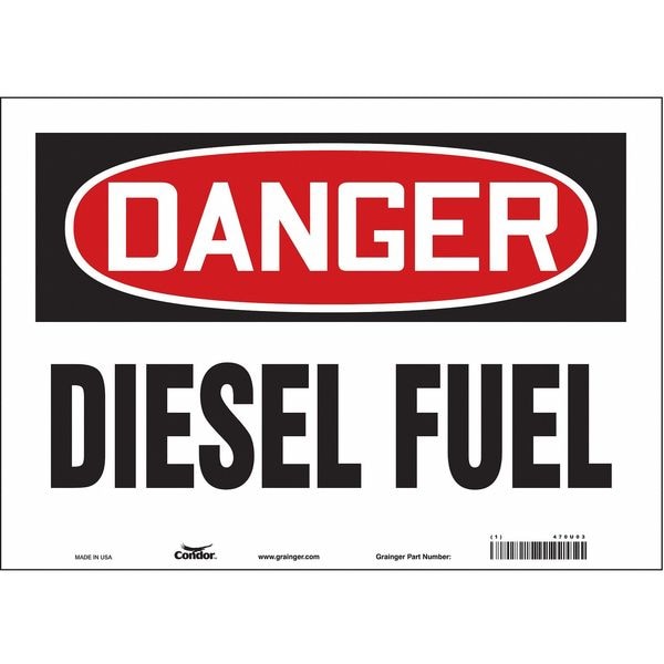 Condor Safety Sign, 10 in Height, 14 in Width, Vinyl, Horizontal Rectangle, English, 470U03 - 470U03
