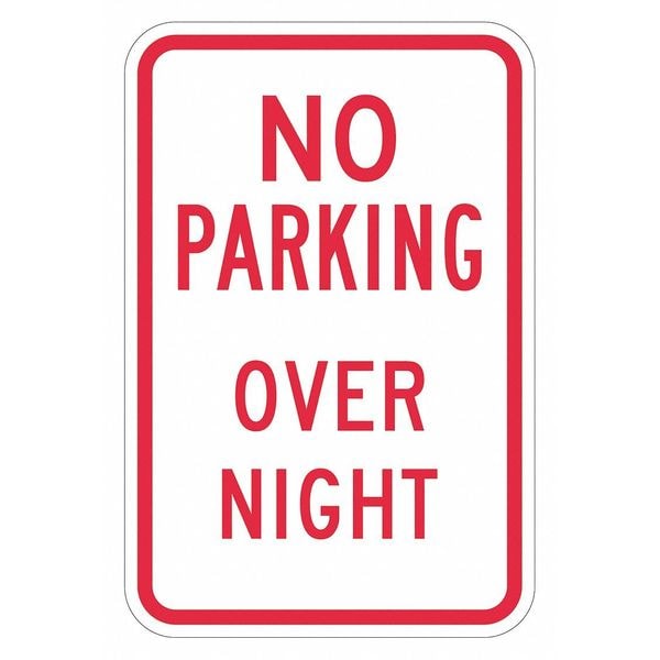 Lyle No Overnight Parking Sign, 18" x 12, T1-3018-EG_12x18 - T1-3018-EG_12X18