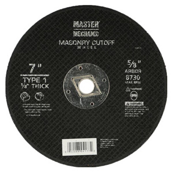 Disston 7 x 0.12 in. Master Mechanic Masonry Cutoff Wheel - 760402