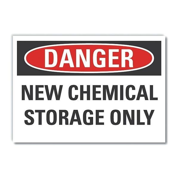 Lyle Chemical Storage Danger Reflective Label, 7 in Height, 10 in Width, Reflective Sheeting, English - LCU4-0490-RD_10X7