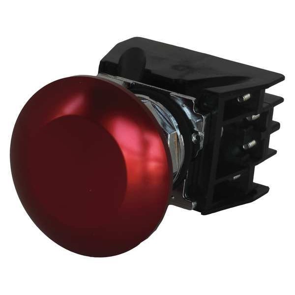 Botón pulsador de ubicación peligrosa de Eaton con contactos, 30 mm, 2 contactos normalmente cerrados, 2 contactos normalmente abiertos, color rojo - 10250T713R