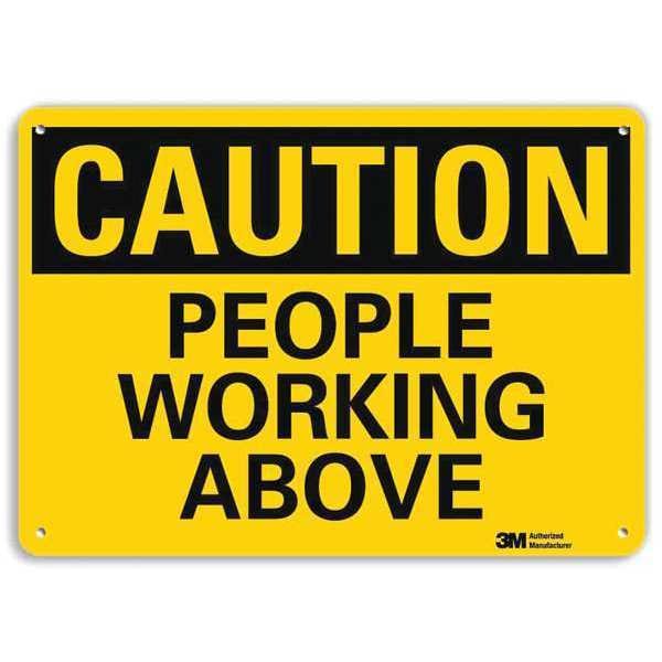 Lyle Caution, People Working Above, 10 in x 14 in, Horizontal Rectangle, Aluminum, U4-1586-NA_14x10 - U4-1586-NA_14X10