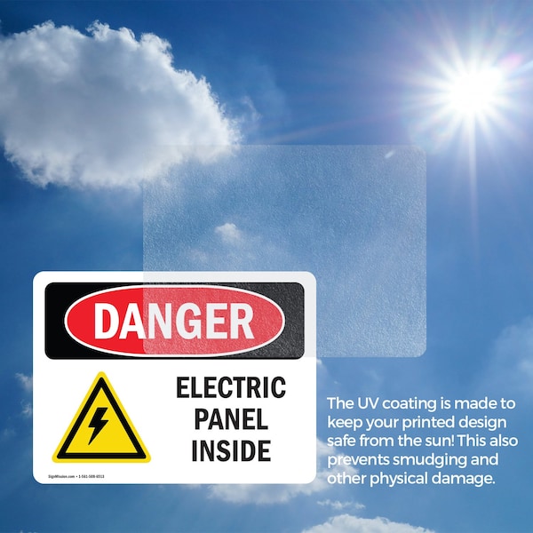 Signmission Electric Panel Inside Danger Sign, Vinyl Decal, 5in W x 3.5in L, 2PK - OS-2PACK-DS-D-35-L-2203