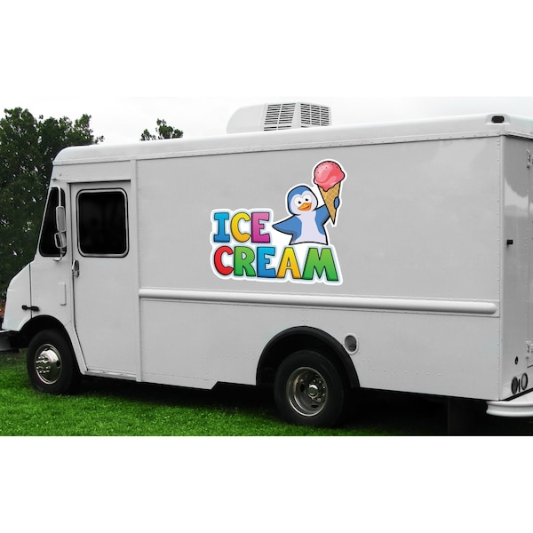 Signmission Safety Sign, 9 in Height, Vinyl, 6 in Length, Ice Cream 1, D-DC-12-Ice Cream 1 - D-DC-12-ICE CREAM 1