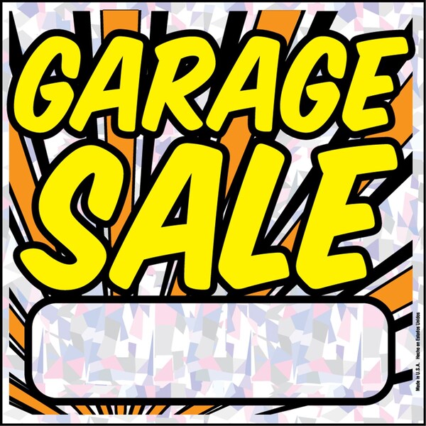 Hy-Ko Prism Garage Sale Sign 12" x 12", 5PK - A22202