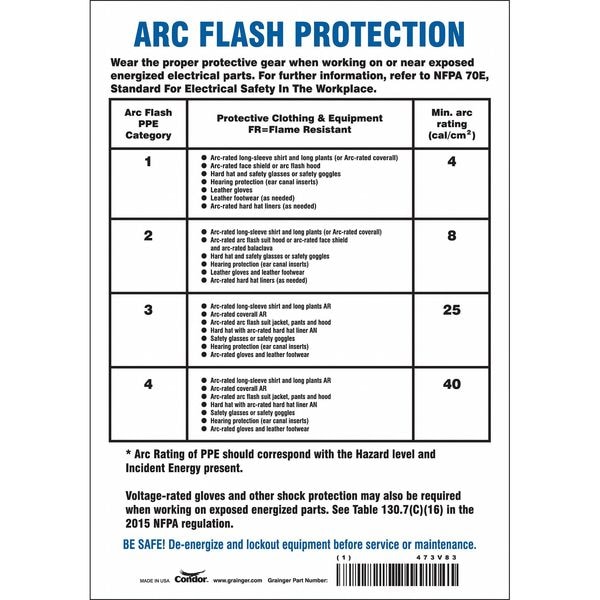 Condor Safety Sign, 10 in Height, 7 in Width, Vinyl, Horizontal Rectangle, English, 473V83 - 473V83