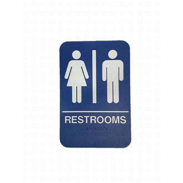 Don-Jo Men / Women ADA Blue Bathroom Sign - HS907003