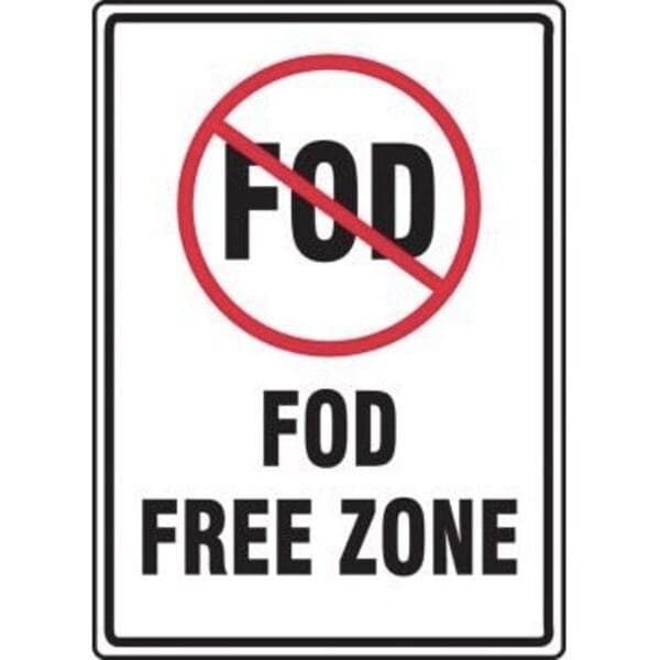 Accuform SAFETY SIGN FOD FREE ZONE 14 X 10 MQTL501VP - MQTL501VP