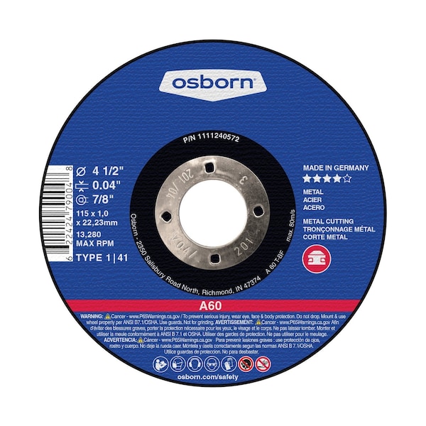 Osborn Cut T01, 6 X 0.045 X 7/8, A 60 - 1151250572