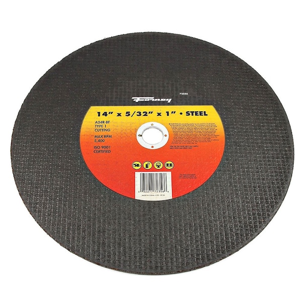 Forney Cutting Wheel, Metal, Type 1, 14 in x 5/32 in x 1 in - 72356