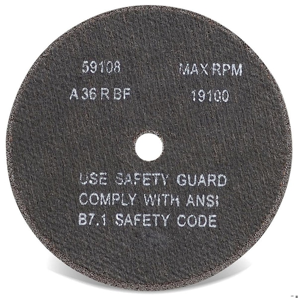 Cgw Abrasives High Speed Premium Straight Cut-Off Wheel, 2 in Dia x 1/8 in THK, 3/8 in Center Hole, 24 Grit, Alumi - 35691