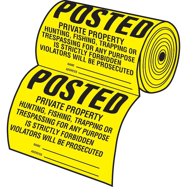Hy-Ko Tyvek Sign Roll/100 Pc Sign 11" x 11" - A03140