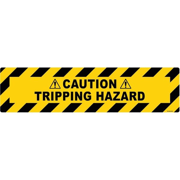 Stranco Floor Sign, 6 in H, 24 in W, Vinyl, Horizontal Rectangle, English, FS-624-624 - FS-624-624