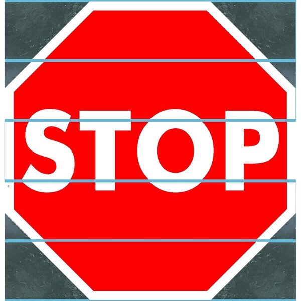 Superior Mark Floor Sign, Superior Mark, Stop Sign, 20in - SMFS0307-1