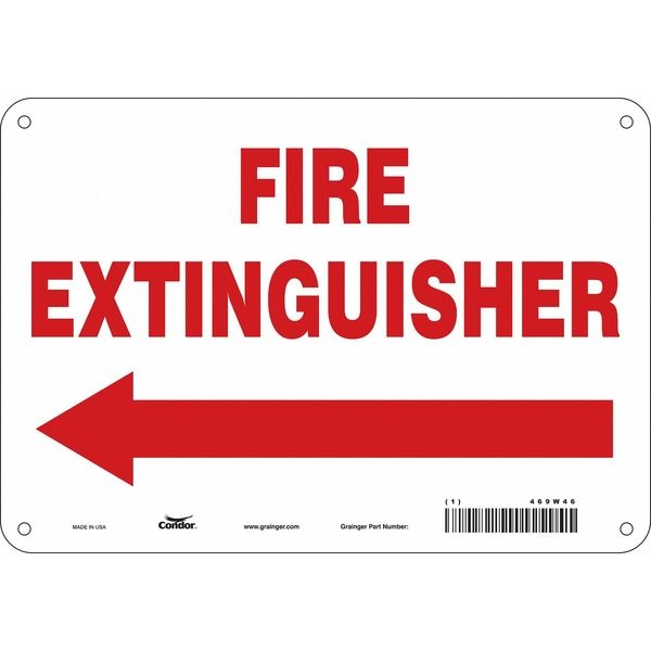Condor Safety Sign, 7 in Height, 10 in Width, Polyethylene, Vertical Rectangle, English - 469W46
