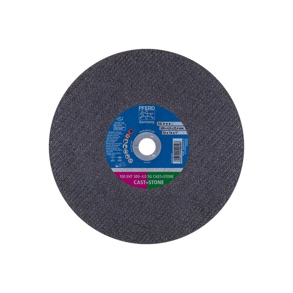 Pferd 12 in Dia, 1/8 in Thick, 1 in Arbor Hole Size, 24 Grit, Performance Line SG-ELASTIC Series - 64120