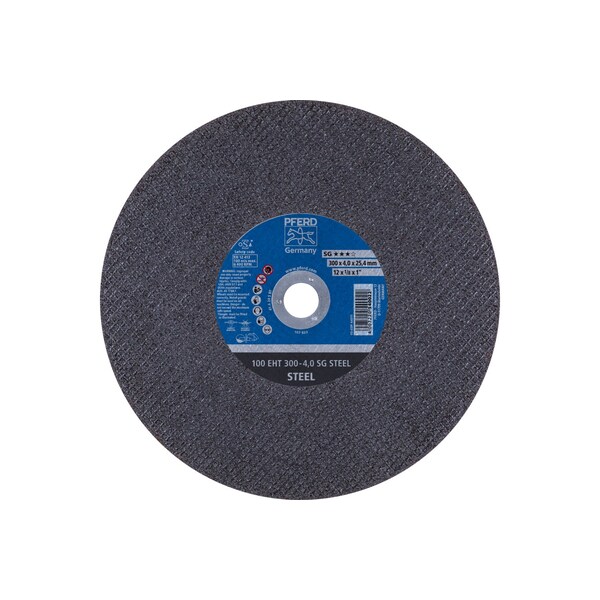 Pferd Abrasive Cut-Off Wheel, 12 in Dia, 1/8 in Thick, 1 in Arbor Hole Size, 24 Grit - 64015