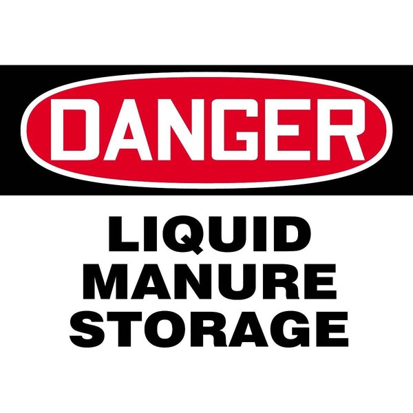 Accuform Danger - Liquid Manure Storage Warning Sign, 219065-7X10P - 219065-7X10P