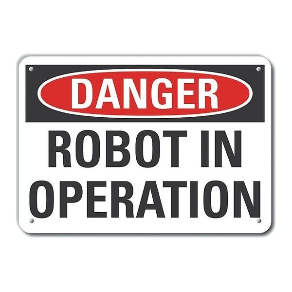 Lyle Alum Danger Robot In Operation, 10"x7", LCU4-0410-NA_10X7 - LCU4-0410-NA_10X7