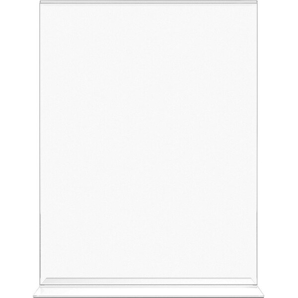 Lorell Sign Holder, Acrylic, T-Base, 8-1/2"x11", 2/PK, Clear PK - LLR49207