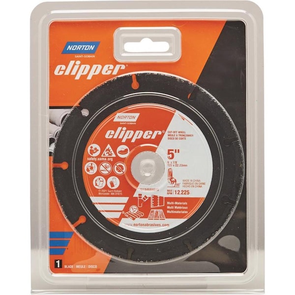 Norton Co 5 x 0.87 in. Clipper Carbide Cut-Off Wheel - 2027365