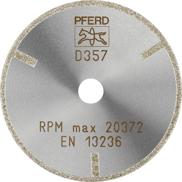Pferd PFERD Diamond Cut-Off Wheel, 3in x 1/16in x 3/8in, Very Coarse Grit D357 - 54004