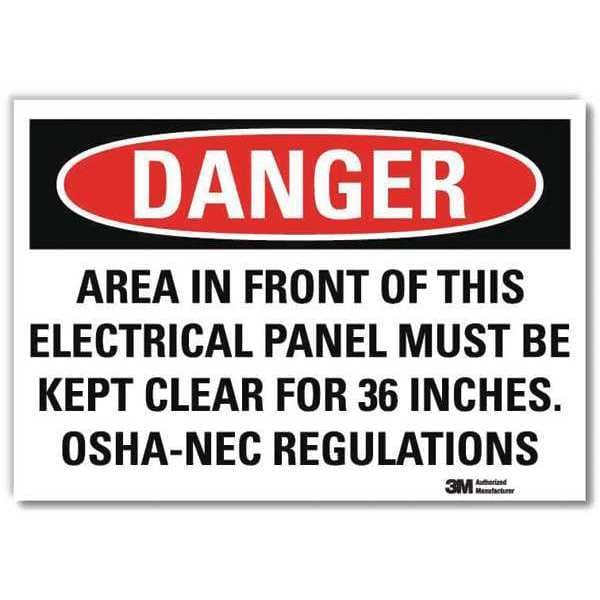 Lyle Danger Sign, 10x7 In., English, U1-1084-RD_10X7 - U1-1084-RD_10X7