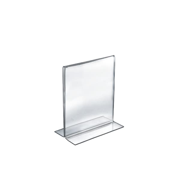 Azar Displays 5.5"W x 8.5"H Double-Foot Two Sided Sign Holder, PK10 - 152733