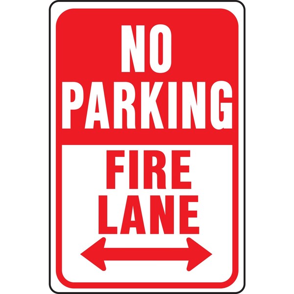 Hy-Ko No Parking Fire Lane Sign 12" x 18" - A11059