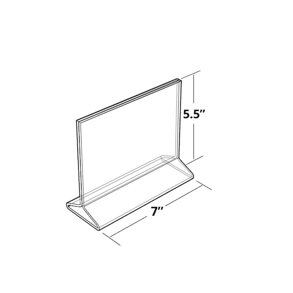 Azar Displays 7"W x 5.5"H Top-Load Two Sided Sign Holder, PK10 - 142707