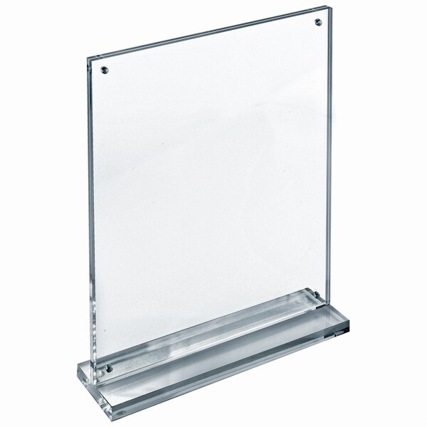 Azar Displays Acrylic 8.5'' x 11'' Block Frame on Acrylic Base with Magnet Closure and Rubber Bumpers - 104778