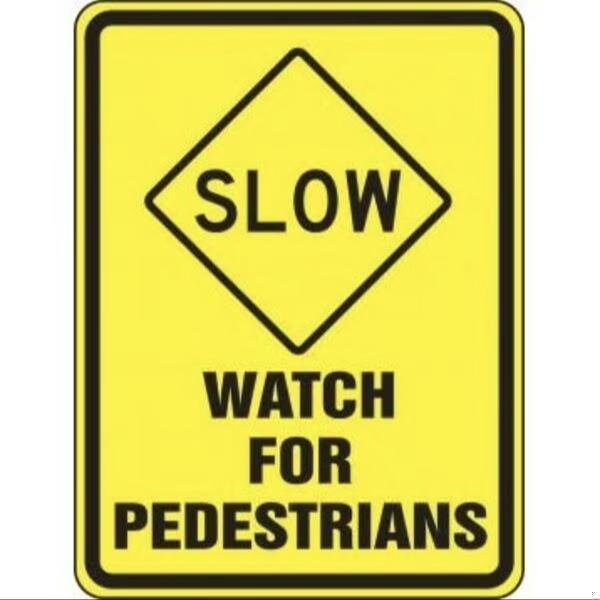 Accuform BICYCLE  PEDESTRIAN SIGN SLOW  FRW520HP - FRW520HP
