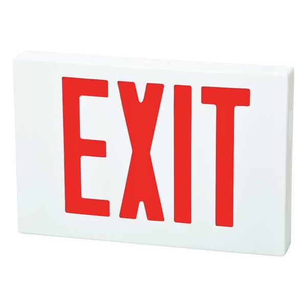 Fulham Exit Sign, White, 1 or 2 Face(s), LED, Universal Mount, Not Battery Powered - FHEX21WRAC