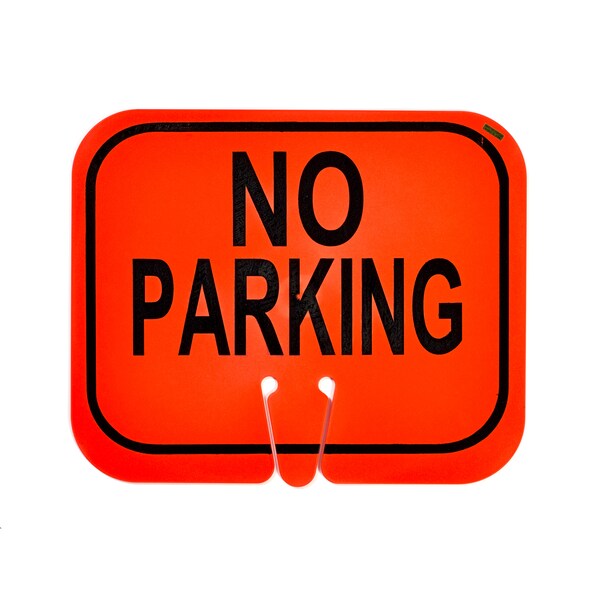 Mutual Industries Cone Sign, No Parking, PK2, 8 Inch Height, .5 inch Width - M17729-0-3