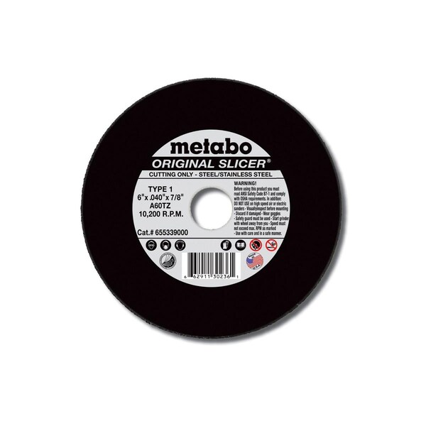Metabo Cutting Wheel 5" x .045" x 7/8" - A60TZ Original Slicer - 655353000