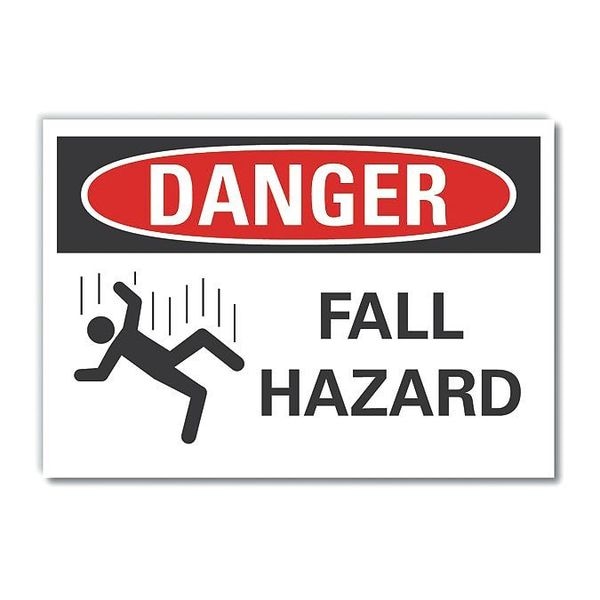 Lyle Danger Sign, 7 in H, 10 in W, Polyester, Vertical Rectangle, English, LCU4-0253-ND_10X7 - LCU4-0253-ND_10X7