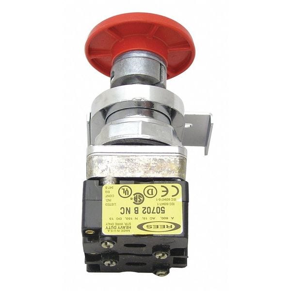 Botón pulsador Rees con 1 contacto normalmente abierto/1 contacto normalmente cerrado, 30.5mm, Rojo - 40102112