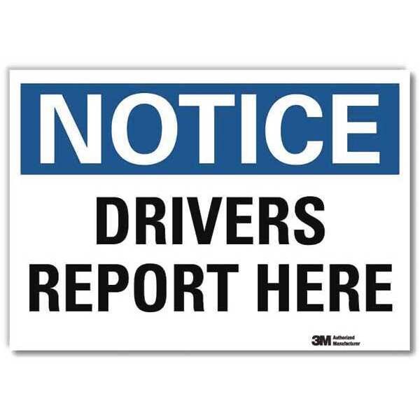 Lyle Notice Sign, 10 in H, 14 in W, Aluminum, Horizontal Rectangle, English, U5-1158-RD_14X10 - U5-1158-RD_14X10